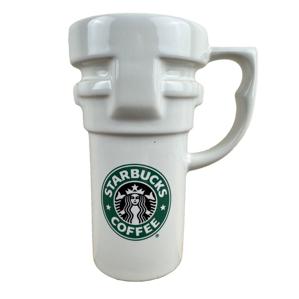 Vintage White Ceramic Starbucks High Handle Mug 12 oz